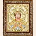 Рисунок на ткани бисером БЛАГОВЕСТ "Святая Надежда в жемчуге и золоте" 